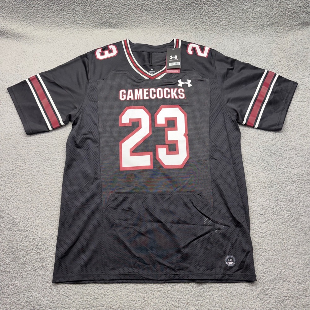 Under Armour UM8049‎ Mens LG Black South Carolina Gamecocks #23 Football Jersey